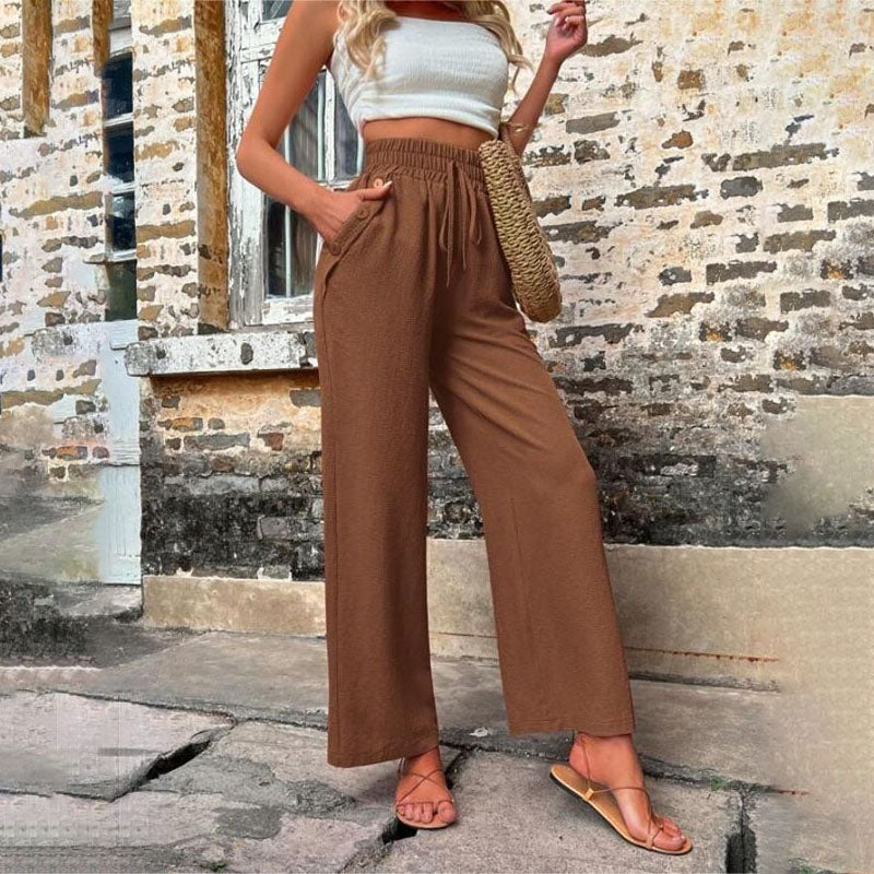 WW | Farbige Luftige Sommerhosen Damen Mit Weitem Bein Für Frauen