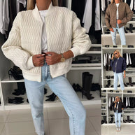 Damen Stepp-Bomberjacke mit elastischen Bündchen und modernem Reißverschluss WW