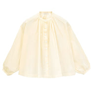 Damen Bluse mit hohem Kragen und eleganter Knopfleiste WW