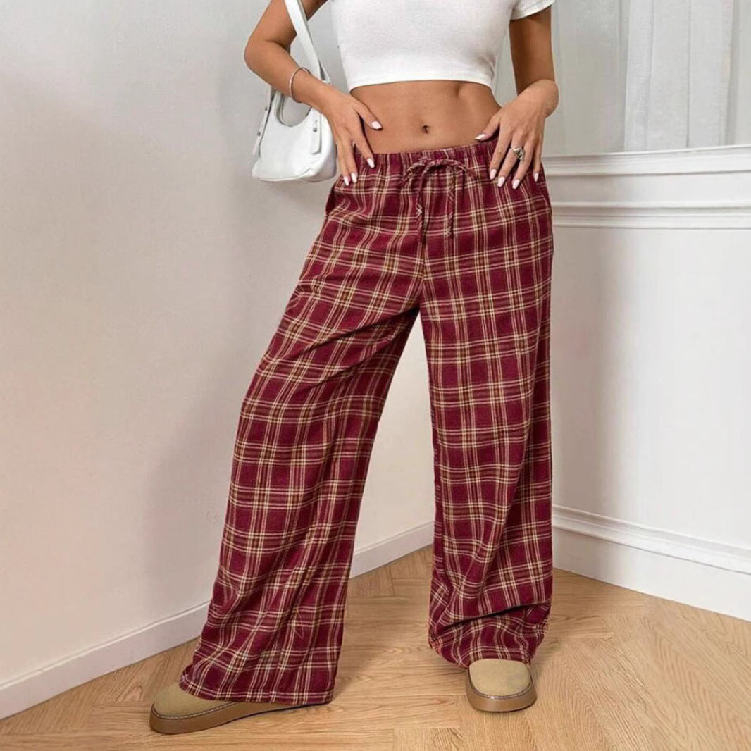 Damen Karierte Freizeithose WW