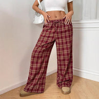 Damen Karierte Freizeithose WW