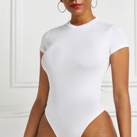 Damen Body mit hohem Kragen und Kurzarm WW