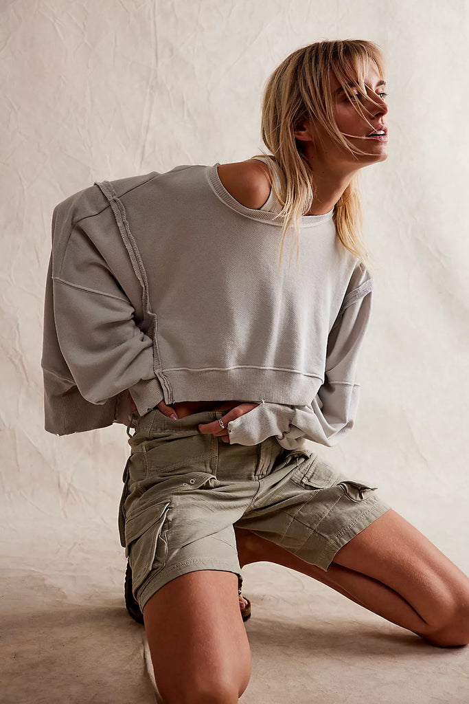 Damen lässiger Oversized Pullover WW