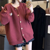 Damen Strickjacke mit raffinierten Zopfdetails und Knopfverschluss WW