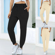 Damen bequeme Jogginghose mit elastischem Bund und praktischen Seitentaschen WW