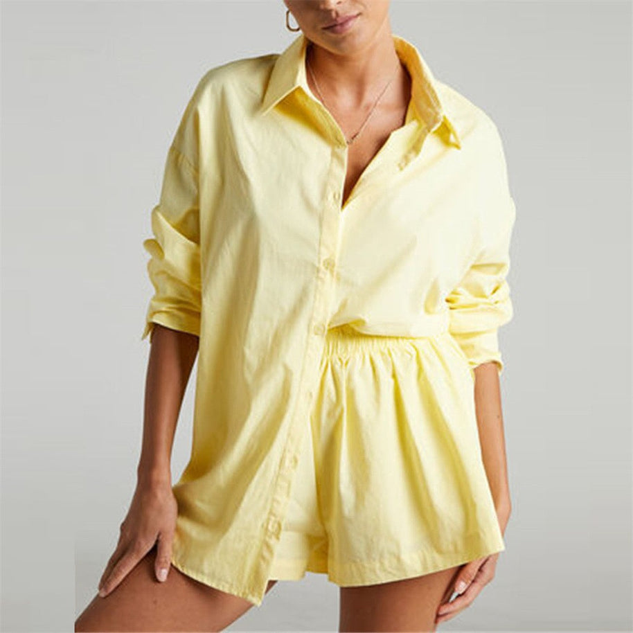 Damen stilvolles oversize Button-Up Hemd WW