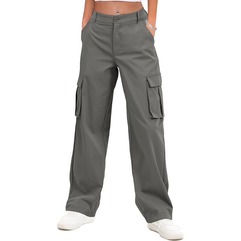Damen Cargo-Hose mit weitem Bein und praktischen Seitentaschen WW