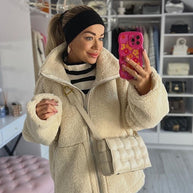 WW - Frauen urbane utilitaristische Jacke mit hohem Kragen