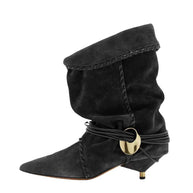 Damen Slouchy Knöchelstiefel mit dekorativem Schnallen-Detail WW