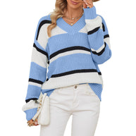 Damen Strickjacke mit Streifenmuster WW