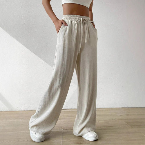 Damen entspannte Leinenhose W&W Mode