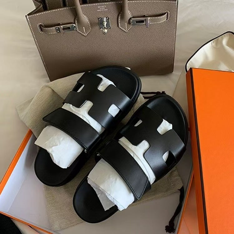 Damen Slip-on-Sandalen mit weichem Material