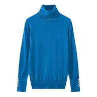 Damen Rollkragenpullover mit eleganten Knopfdetails WW