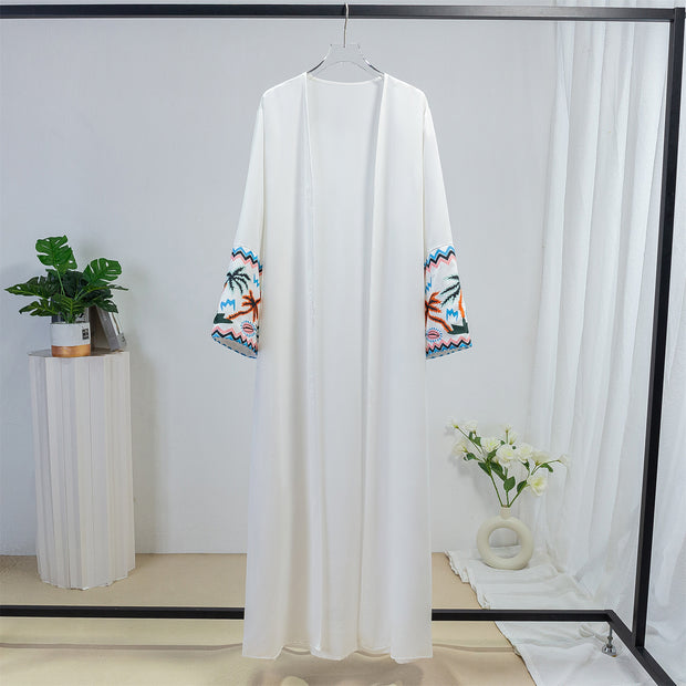Damen elegante Kaftan-Robe mit kunstvollen Stickdetails WW