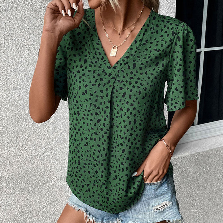 Damen Bluse mit lockerem Schnitt und voluminösen Ärmeln W&W Mode