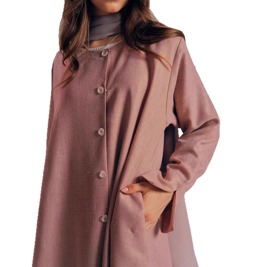 Damen stilvolles Langarmhemdkleid im Oversized-Schnitt WW