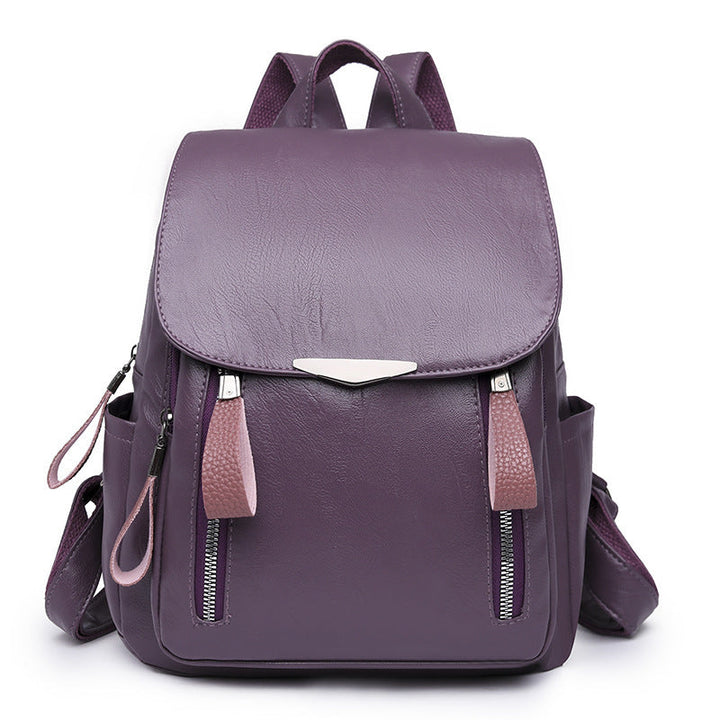 Damen-Lederrucksack mit diebstahlsicherem Design
