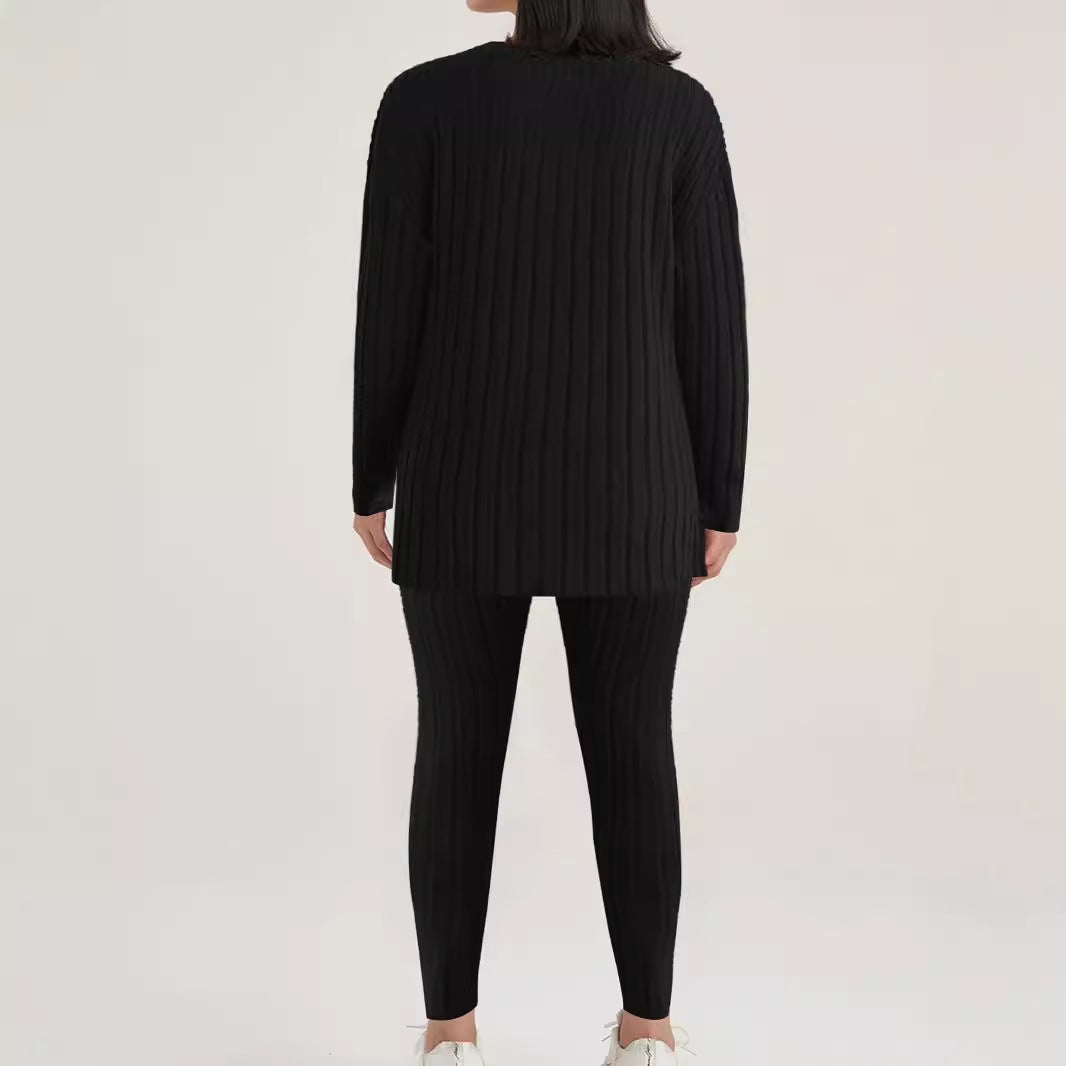 Damen Relaxed-Fit Freizeitanzug aus hochwertigem Strickstoff WW