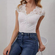 WW | Spitzen-Einsatz Slimming T-Shirt
