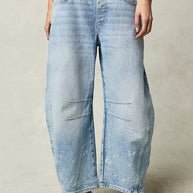 Damen Bequeme und lässige Jeans mit weitem Schnitt WW