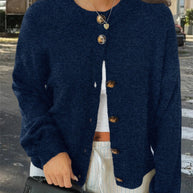 Damen Strickjacke mit Knopfdetails und lässigem Schnitt WW