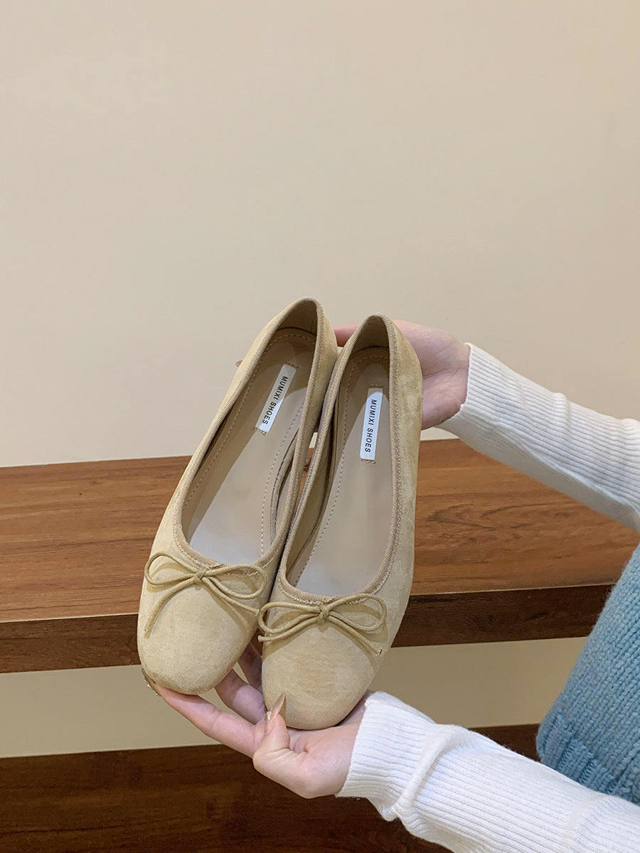 Damen Ballerina-Schuhe mit raffiniertem Schleifenakzent WW