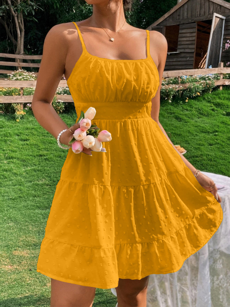 Damen Sommerliches Kleid mit Volantdesign WW