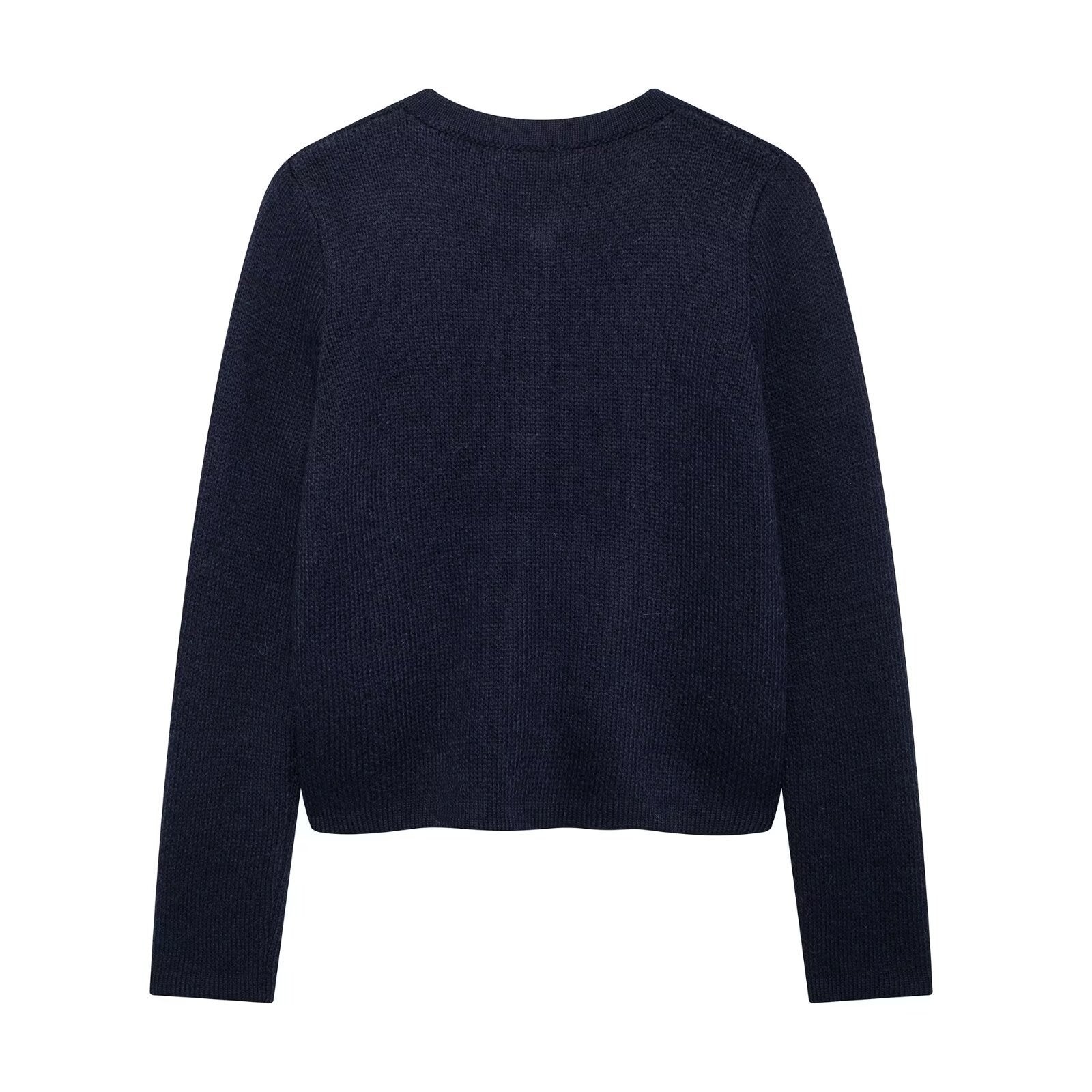 Damen Strickjacke mit schimmernden Knöpfen und Taschen WW