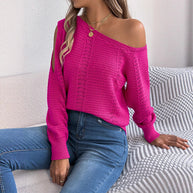 Damen Schulterfreies Strickoberteil WW