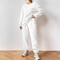 Damen Set aus hochwertigem Sweatshirt und Jogginghose WW