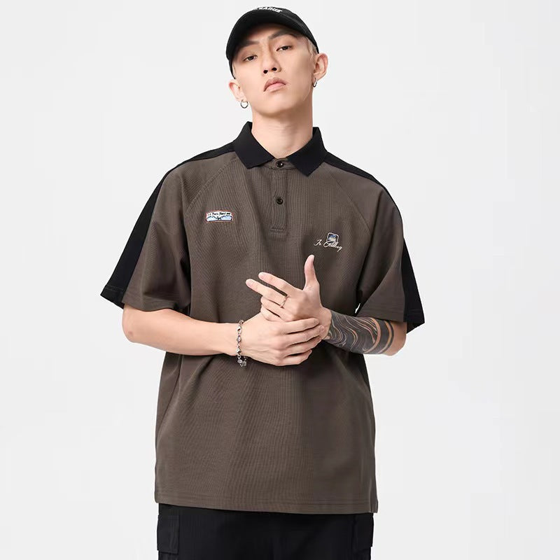 Herren Polo-Shirt mit modernem Strukturdesign und kontrastierenden Akzenten W&W Mode