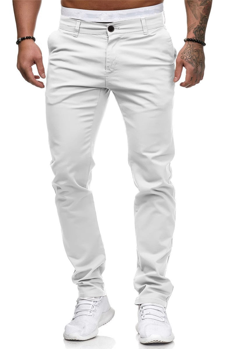 Herren maßgeschneiderte Slim-Fit Chino-Hosen WW