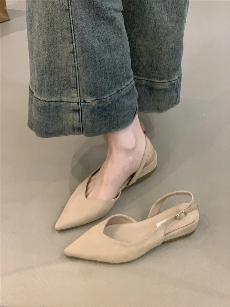 Damen Slingback Ballerinas mit elegantem V-Ausschnitt und komfortablem Fußbett WW