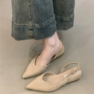 Damen Slingback Ballerinas mit elegantem V-Ausschnitt und komfortablem Fußbett WW