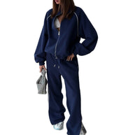 Damen Sportliche Sweatjacke und Jogginghose-Set WW