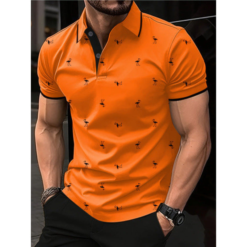 Herren Freizeit Bedrucktes Polo-Shirt WW