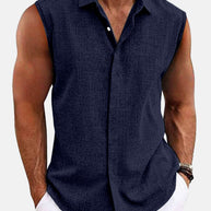 Herren Ärmelloses Hemd mit Struktur WW