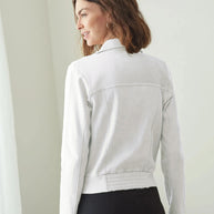 Damen Bikerjacke aus edlem Kunstleder mit modernem Schnitt und feiner Textur WW