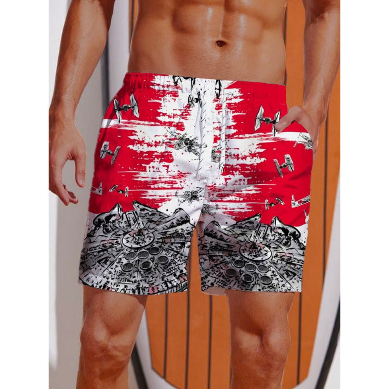Herren Grafik Psychedelischer Druck Badehose WW