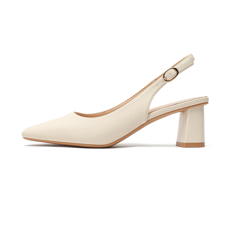 Damen Slingback Blockabsatz Pumps WW