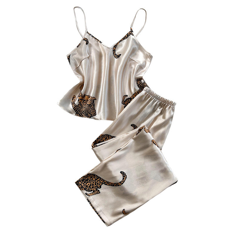 Damen Pyjama-Set mit modernem Leopardenmuster WW