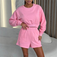 Damen Sportives Set mit gekürzten Ärmel WW