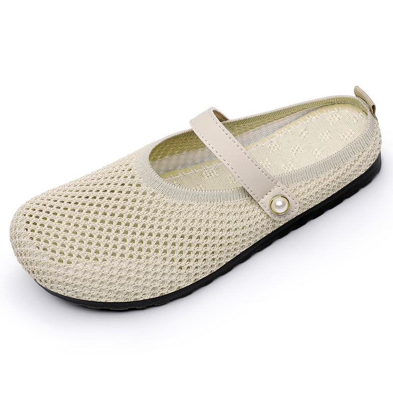 Femme Stylische Mary Jane Stil Netzflats WW