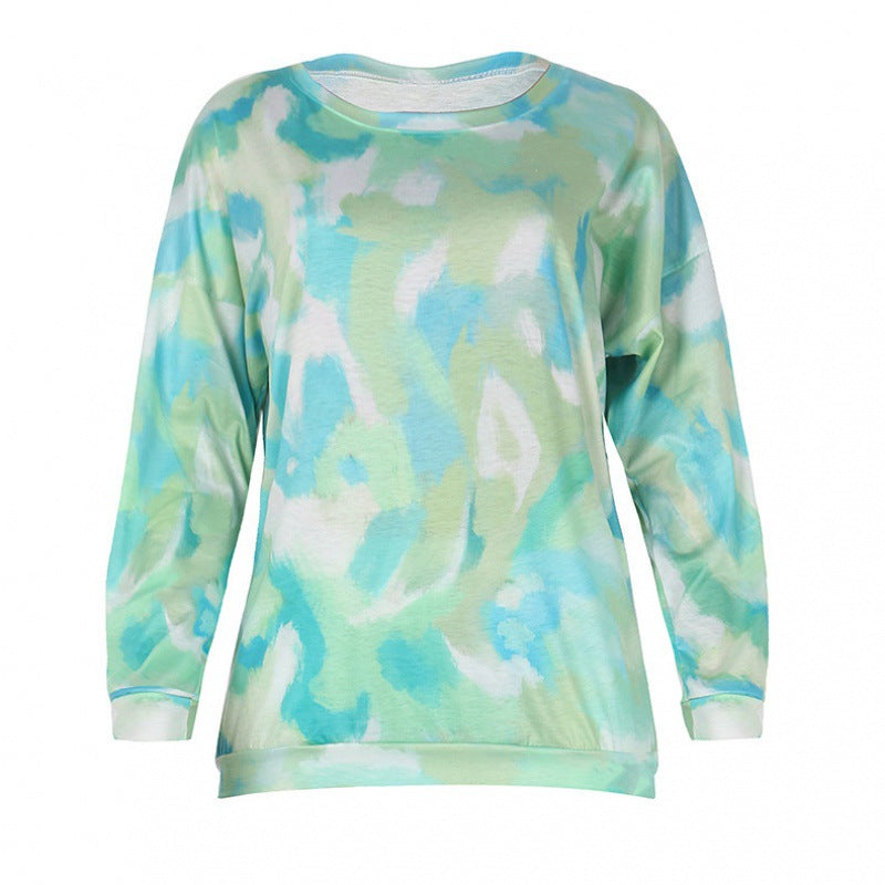 Damen Bequemes Sweat-Outfit mit modernen Batik-Details WW