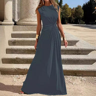 Damen Maxikleid mit elegantem Wickeldesign und figurschmeichelndem Schnitt WW