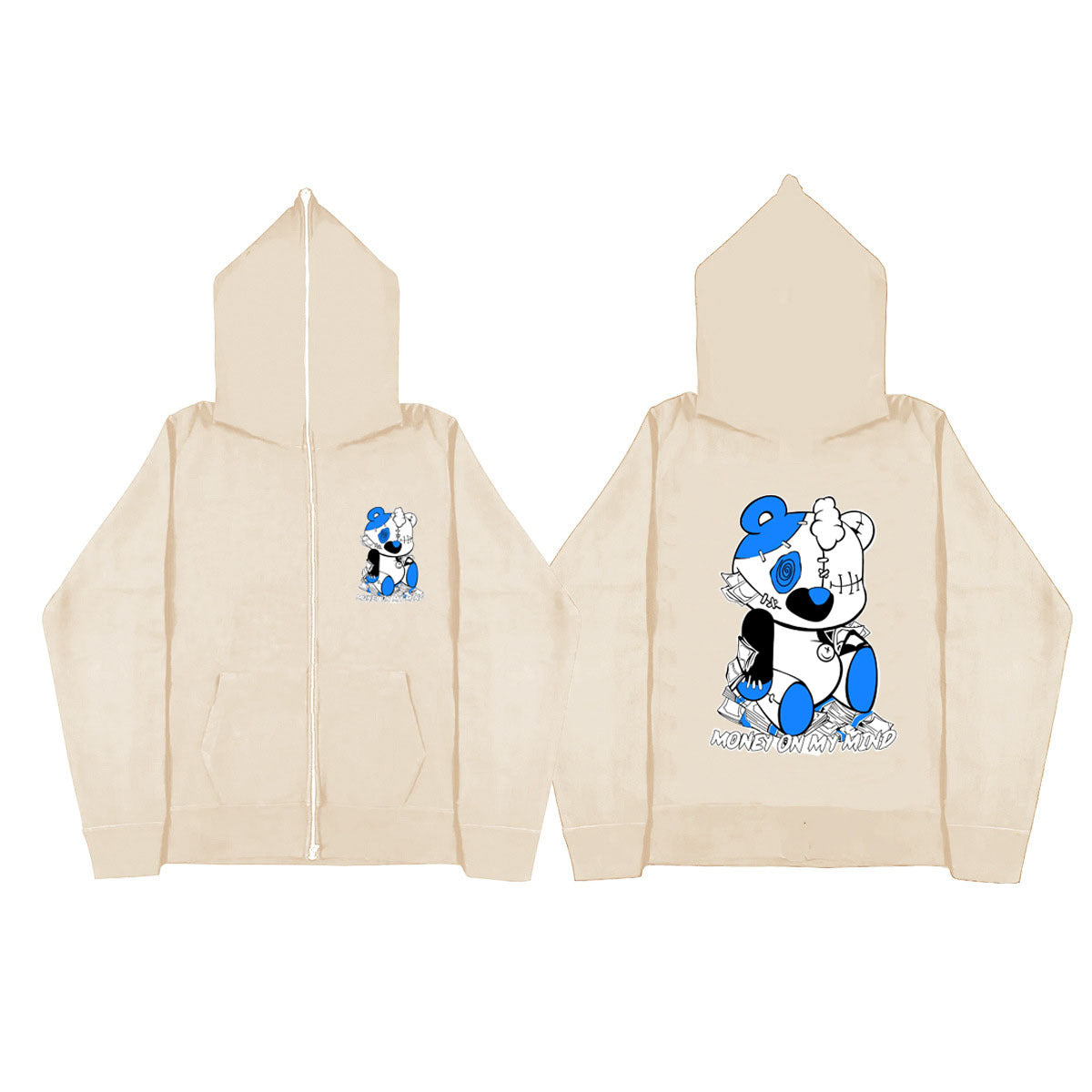 Damen bequemer Kapuzenpullover mit auffälligem Grafikdruck WW