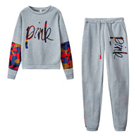 Damen Sportliches Sweatshirt-Set mit bunten Camouflage-Details und komfortablem Schnitt WW