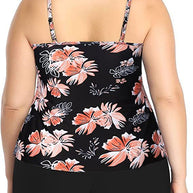 Damen Tankini-Set mit charmantem Flatteroberteil und bequemen Shorts WW