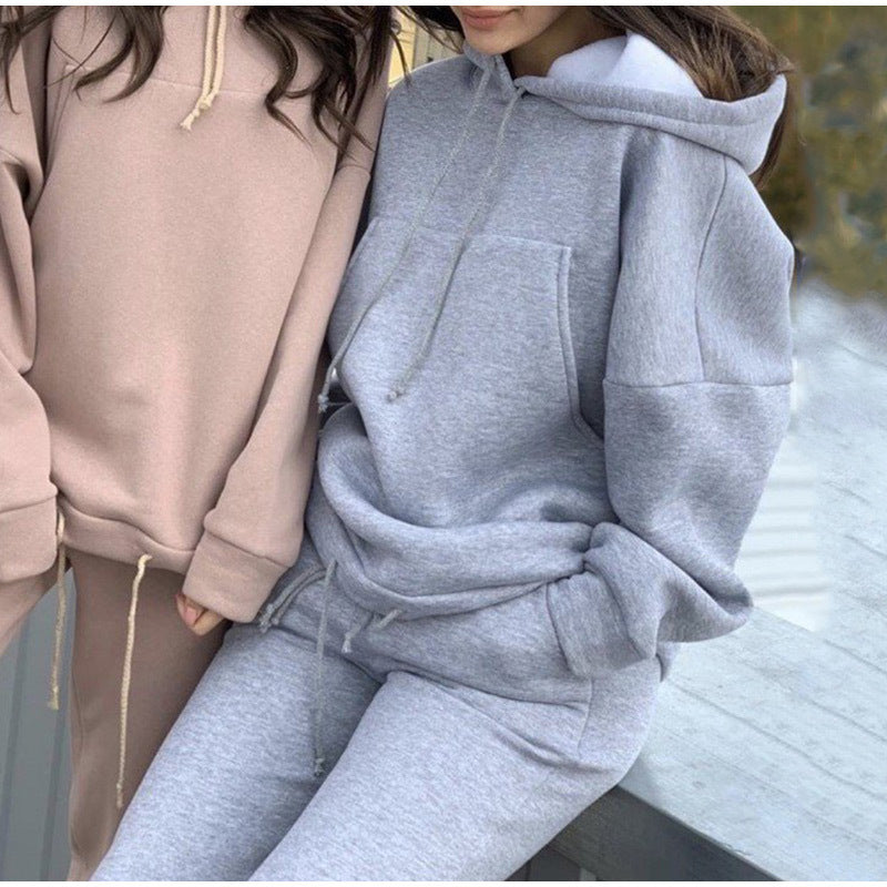 Damen Bequemes Sweatshirt und lockere Jogginghose Set WW