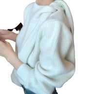 Damen Strickpullover mit verspieltem Kragen und modernem Rippdesign WW